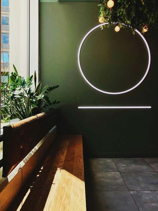 Cozy balcony with greenery